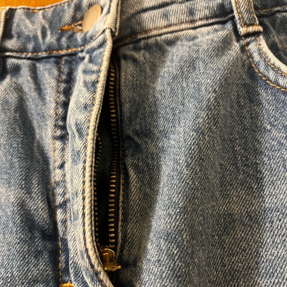 Me+Em Denim Insert Midi Skirt Sz US 4 UK 8 S - Picture 11 of 16